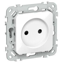 FLITE Розетка без заземления с защитными шторками 10А РСш01-0-ФлБ белый IEK