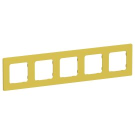 FLITE Рамка 5-местная РУ-5-К-ФлЖК желтый карри IEK
