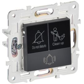 SKANDY Кнопка звонка с индикацией для отелей 10А SK-V17T титан IEK