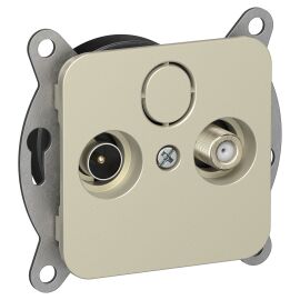 FLITE Розетка 2-местная TV+SAT экранированная оконечная РТВс-2-1-1-ФлШ шампань IEK