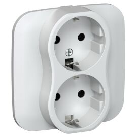 FLITE Розетка 2-местная с заземлением без защитных шторок 16А РС12-0-А-ФлЖ жемчуг IEK