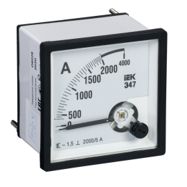 Амперметр Э47 2000/5А кл. точн. 1,5 96х96мм, IEK IPA20-6-2000-E