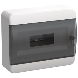 TEKFOR Корпус пластиковый ЩРН-П-12 IP41 черная прозрачная дверь IEK