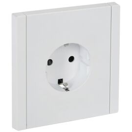 FORTE&PIANO Розетка 1-местная с заземлением с защитными шторками безвинтовое крепление 16А FP213 бел