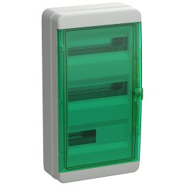 TEKFOR Корпус пластиковый КМПн-36 IP65 зеленая прозрачная дверь IEK