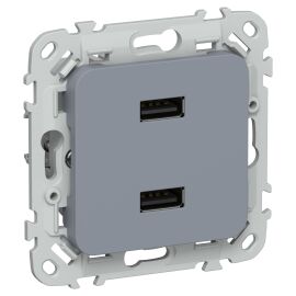 FLITE Розетка USB A+A 3,1А РЮ-2-ФлМ маренго IEK