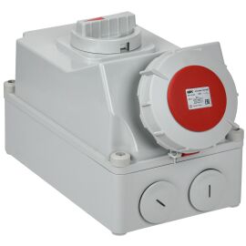 Розетка с механической блокировкой ССИ-835 63А-6ч/380В 3P+PE+N IP67 IEK