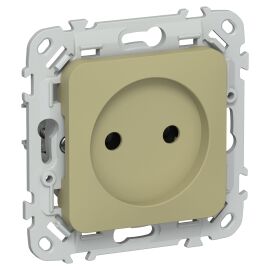 FLITE Розетка без заземления без защитных шторок 10А РС01-0-ФлО оливковый IEK