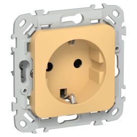 FLITE Розетка с заземлением без защитных шторок 16А РС11-0-ФлЗ золотарник IEK