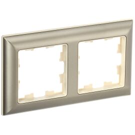 BRITE Рамка 2-местная РУ-2-Бр бежевый/шампань IEK