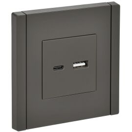 FORTE&PIANO Розетка USB A+C 3,1А FP350 серый IEK