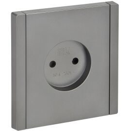 FORTE&PIANO Розетка 1-местная без заземления без защитных шторок винтовое крепление 10А FP518 сталь 