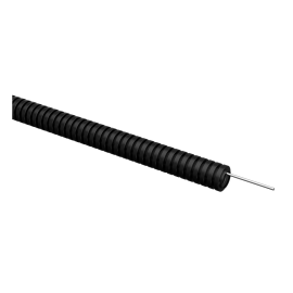 Труба гофрированная ПВХ с протяжкой, d16мм, уп.100м, черная, IEK ET-TG21-121-016-100-K02