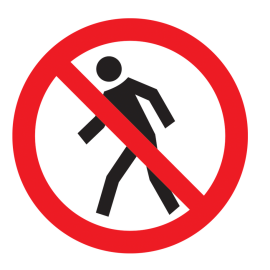 Этикетка самоклеящаяся: Ф180мм "Проход запрещен", IEK YPC40-PRZAP-1-010