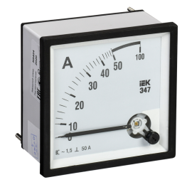 Амперметр Э47 50А кл. точн. 1,5 72х72мм, IEK IPA10-6-0050-E