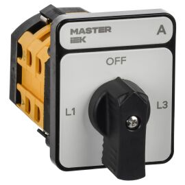 Переключатель кулачковый стандартная черная рукоятка 10А схема 98 MASTER IEK