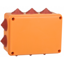 Коробка распаячная огнестойкая ПС 150х110х70мм 6P 6мм2, IP55 10 вв., IEK UKF30-150-110-070-6-6-09