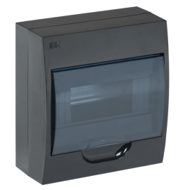 Корпус пластиковый ЩРН-П-8, IP41, черный, IEK MKP12-N-08-41-K02
