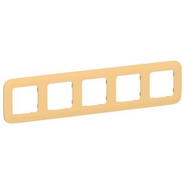 FLITE Рамка 5-местная РУ-5-А-ФлЗ золотарник IEK