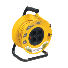 Удлинитель на катушке с т/з, 4 места 2Р/20м, 2х0,75мм2, IEK WKP23-06-04-20