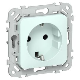 FLITE Розетка с заземлением без защитных шторок 16А РС11-0-ФлХЛ холодный лед IEK