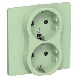 FLITE Розетка 2-местная с заземлением с защитными шторками безвинтовое крепление 16А РСш12-1-К-ФлФ ф