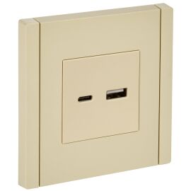 FORTE&PIANO Розетка USB A+C 18Вт FP451 ваниль IEK