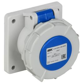 Розетка встраиваемая прямаяССИ-6132 16А-6ч 220В 2P+PE IP67 IEK