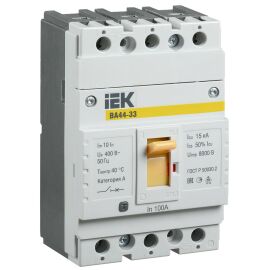 Выключатель автоматический ВА44-33 3Р 100А 15кА IEK