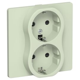 FLITE Розетка 2-местная с заземлением с защитными шторками безвинтовое крепление 16А РСш12-1-К-ФлП п