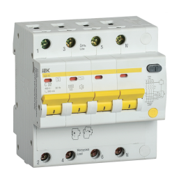 Автомат дифференциальный АД14S 4Р 32А 300мА, IEK MAD13-4-032-C-300