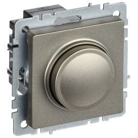 BRITE Светорегулятор поворотно-нажимной 600Вт СС10-1-0-БрШ шампань IEK