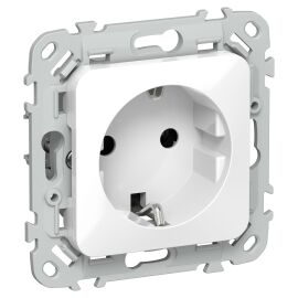 FLITE Розетка с заземлением без защитных шторок 16А РС11-0-ФлБ белый IEK