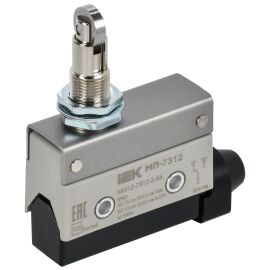 Микропереключатель концевой МП-7312 вертикальный толкатель с нажимным роликом резьбовое крепление IP
