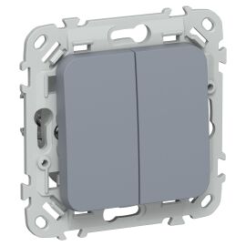 FLITE Выключатель 2-клавишный 10А ВС12-1-0-ФлМ маренго IEK