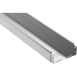 Лоток крашенный неперфорированный 80х150х3000мм, RAL 9016, IEK CLNK10-080-150-3