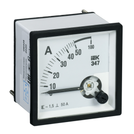 Амперметр Э47 50А кл. точн. 1,5 96х96мм, IEK IPA20-6-0050-E