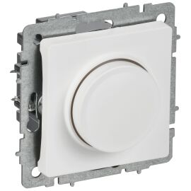 BRITE Светорегулятор поворотно-нажимной 600Вт СС10-1-0-БрАБ арктический белый IEK