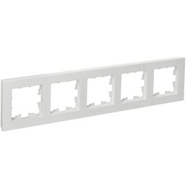 BRITE Рамка 5-местная РУ-5-Бр белый рифленый IEK