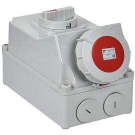 Розетка с механической блокировкой ССИ-834 63А-6ч/380В 3P+PE IP67 IEK