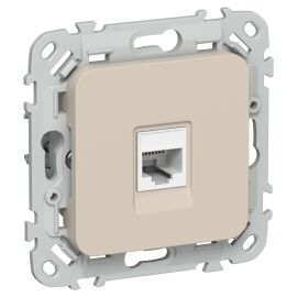 FLITE Розетка компьютерная RJ45 категория 6 UTP РК6-1-0-ФлЛ льняной IEK