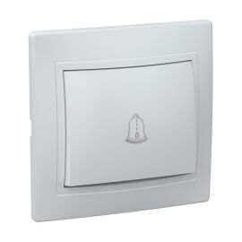 Выключатель 1-клавишный кнопочный, 10А, ВСк10-1-0-КБ, белый, IEK EVK13-K01-10-DM