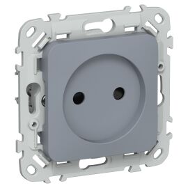 FLITE Розетка без заземления с защитными шторками безвинтовое крепление 10А РСш01-1-ФлМ маренго IEK
