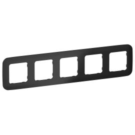 FLITE Рамка 5-местная РУ-5-А-ФлЧ черный IEK