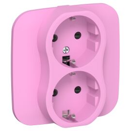 FLITE Розетка 2-местная с заземлением с защитными шторками безвинтовое крепление 16А РСш12-1-А-ФлПр 