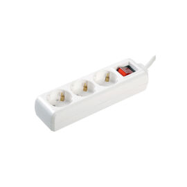 Удлинитель с выкл., 3 места, 2Р+PЕ/5м, 3х1мм2, 16А/250В, IEK WYP10-16-03-05-ZK-N