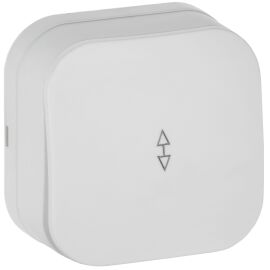 GLORY Выключатель 1-клавишный для открытой установки проходной 10А ВСп10-1-0-ХБм белый матовый IEK