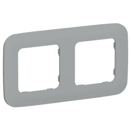 FLITE Рамка 2-местная РУ-2-А-ФлС серый IEK