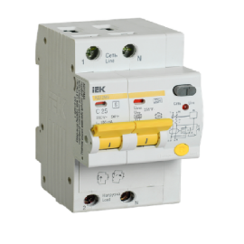 Автомат дифференциальный АД12MS 2Р 25А 100мА, IEK MAD123-2-025-C-100