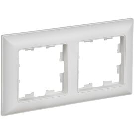 BRITE Рамка 2-местная РУ-2-БрАБ арктический белый/белый IEK